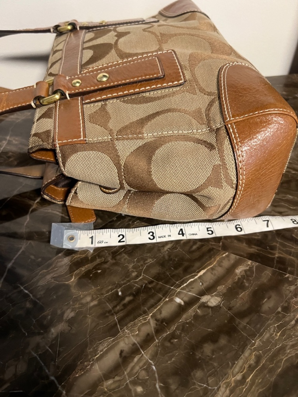 Coach Hamptons Signature Stripe Carryall bag iconic C jacquard Y2K 2007 11071 - Picture 15 of 16